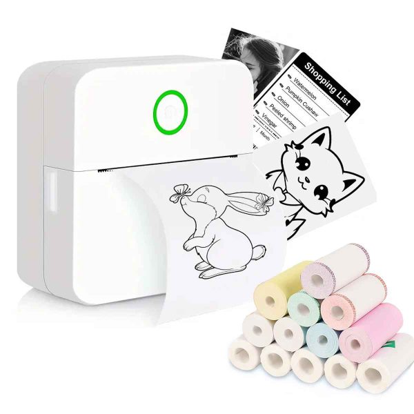 Mini Portable Bluetooth Thermal Printer – Inkless Pocket Sticker & Photo Printer for Journals, Notes, and DIY Labels